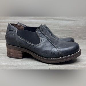 Dromedaris Kai Slip On Leather Block Heel Casual Shoes Size EU 38 US 7.5-8